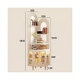 thumbnail image 2 of French Corner Shelf, Vintage Solid Wood Triangular Fan-shaped Bookshelf, Living Room Storage Cabinet, 2 of 7