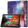 thumbnail image 1 of Étui pour Tablette pour Amazon Fire HD 10 2023, Réveil/veille Automatique, Support Trifold, Étui en Cuir pour Tablette Fire HD 10 (Version 2023) Nouvelle Galaxy, 1 of 6