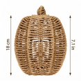 thumbnail image 2 of QLUEWX Hand-Woven Rattan Pumpkin Tabletop Ornament, Hollow Wicker Pumpkin Decor, Rustic Farmhouse Fall Thanksgiving Halloween Shelf Mantel Home Decoration, 2 of 5