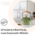 thumbnail image 5 of Stainless Steel, Wood Handle, Whistling Tea Kettle (2.5 lt, 85 oz), 5 of 8