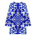 thumbnail image 4 of Tuiles d'Azur Portugais. Robe à Manches Longues Robe de Bal chic et Élégante Robe de Soirée Vêtements Femme, 4 of 5