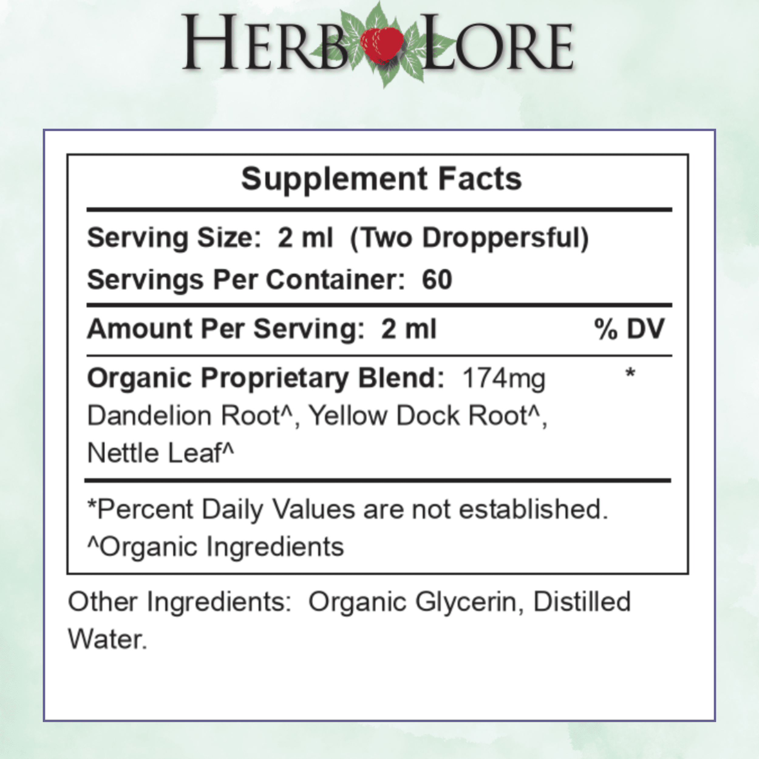 Herb Lore Organic Liquid Iron Tonic Tincture – Non-Constipating Iron Drops for Toddlers, Kids, and Women (4 fl oz)