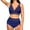 Navy, variant on Lovskoo 2024 Women's Swimsuits 2 Piece Sleeveless Trendy Top and Pants Split Bathing Suit Brown-L