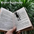 thumbnail image 4 of 5pcs Bookmark Curious Cat Black colour Shaped cat 12cm Plastic, 4 of 5