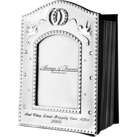 Personalized Gloria Duchin Engraved Silvertone Wedding Album