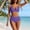 aa04_Purple, variant on Women's Two Piece Solid Color Swimsuits with Built - in Bra Pads, Wire - free and Loose Drawstring Beachwear Swimwear Set