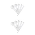 thumbnail image 1 of Matsuzay Paquete de 5 cucharas medidoras Cucharadita de plástico Cucharadita Hogar Café Comedor Cocina Cucharas de azúcar en polvo con escala Blanco 2Conjunto, 1 of 6