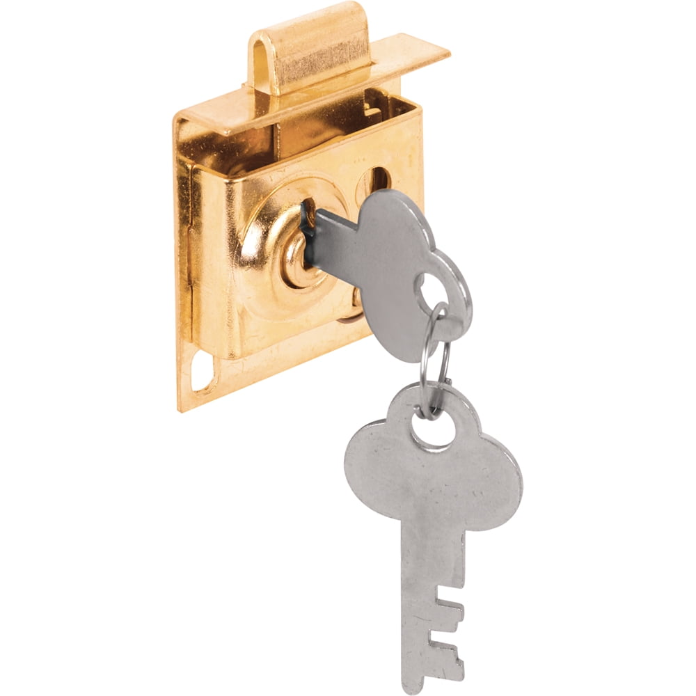 5/16 in. Bolt Throw Steel BrassPlated Mailbox Lock with Offset Keyway