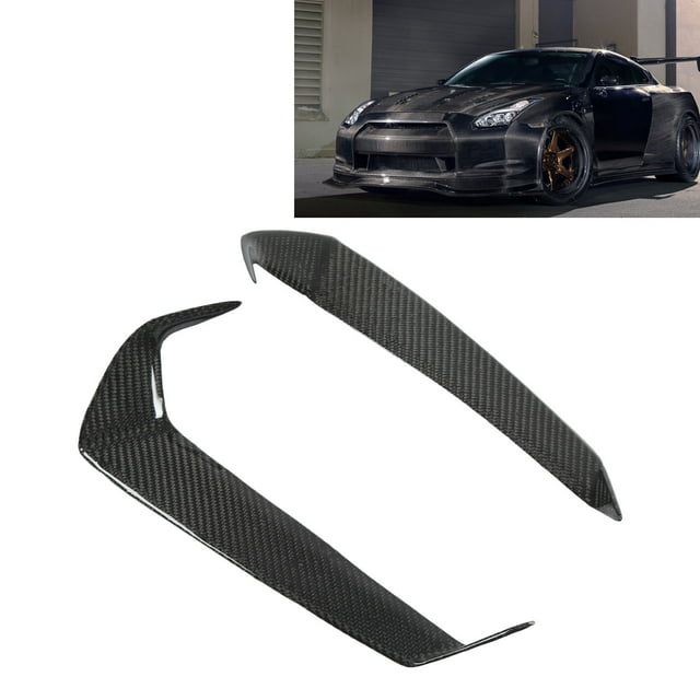 Headlight Eyebrow Trim, Exquisite Workmanship Headlight Eyebrows Carbon Fiber Style Heat Resistance with Double Sided Tape for Decoration