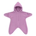 thumbnail image 4 of UACY Infant Boys Girls Star Shaped Hooded Jumpsuit Plush Wrap Romper, Soft Zip Up Outfit for Newborn Baby Lounging Baby Shower Gift (Purple, 6-9 Months), 4 of 4