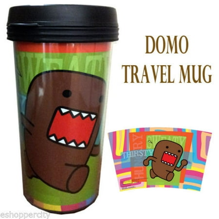 

DOMO 16 oz Travel Plastic Coffee Tea Mug Liscense Product Gift Colorful Tumbler
