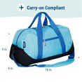 thumbnail image 4 of Wildkin Kids Overnighter Duffel Bag for Boys & Girls, Features Two Carrying Handles and Removable Padded Shoulder Strap, BPA & Phthalate Free (Aqua), 4 of 7