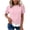 Pink, variant on Summer Tops for Women Puff Sleeve Ruffle Round Neck Short Sleeve Casual Basic Comfy Fashion Trendy Vacation Holiday Beach Travel Loose Blouse, White XXL