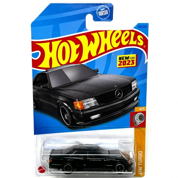 Hot Wheels 89 Mercedes Benz 560 Sec AMG Car Adult Hw Turbo, Black, 1 Piece