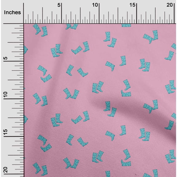 oneOone Viscose Jersey Fabric Boots Fashion Printed Craft Fabric BTY 60 Inch Wide
