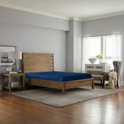 Mainstays Easy Care 300 Thread Count Cotton Percale Blend Fitted Sheet, T/TXL, Blue, 1pc