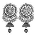 thumbnail image 1 of 1 par de pendientes bohemios vintage con borlas colgantes de estilo étnico, pendientes llamativos largos, joyería para mujer, suministros para bodas y fiestas, color plateado, 1 of 7