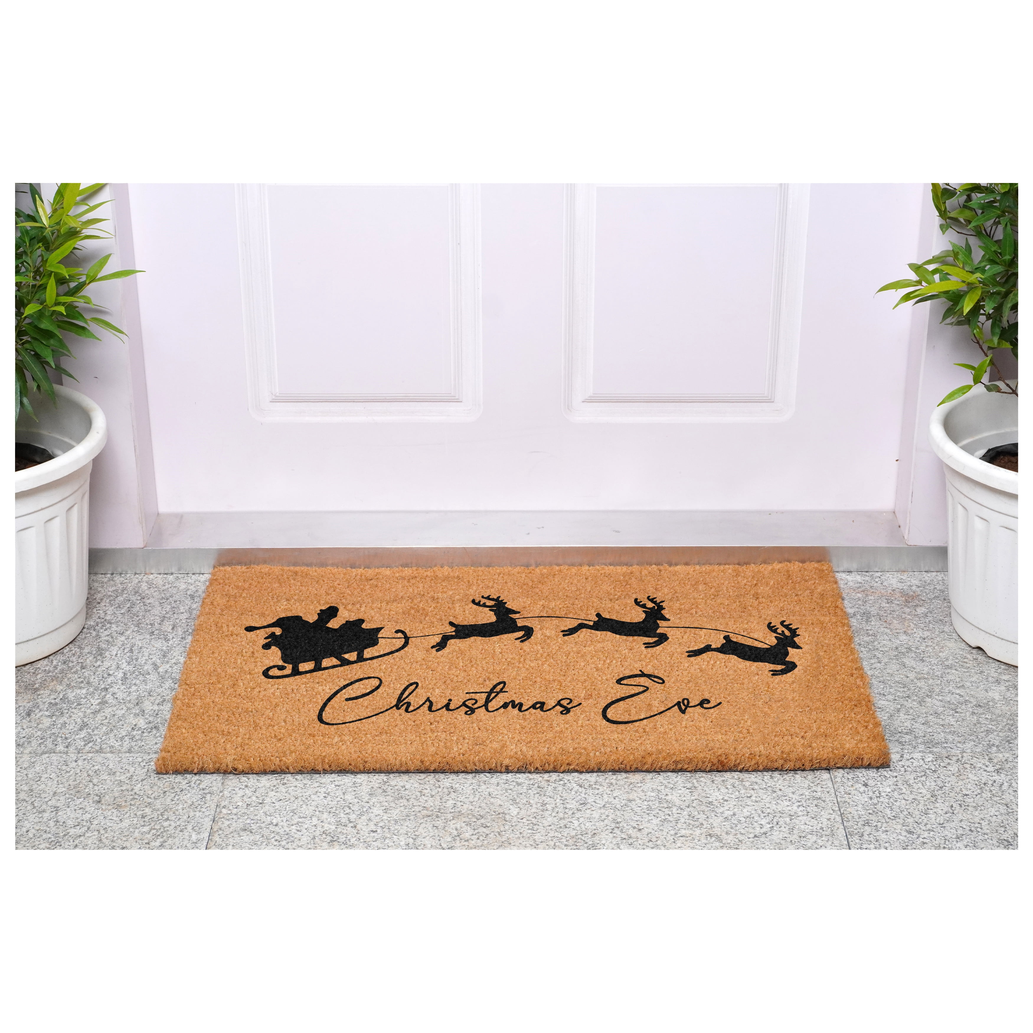 Reindeer Express Doormat, 17" x 29"