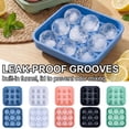 thumbnail image 3 of Soccer Ball Silicone Ice Ball Mold with Lid, Sphere Ice Cube Maker for Whiskey, Cocktails & Drinks, Reusable Football Shaped Ice Tray, 3 of 7