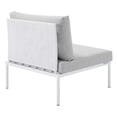 thumbnail image 5 of Modway Harmony 6-Piece  Sunbrella® Outdoor Patio Aluminum Sectional Sofa Set in White Gray, 5 of 10