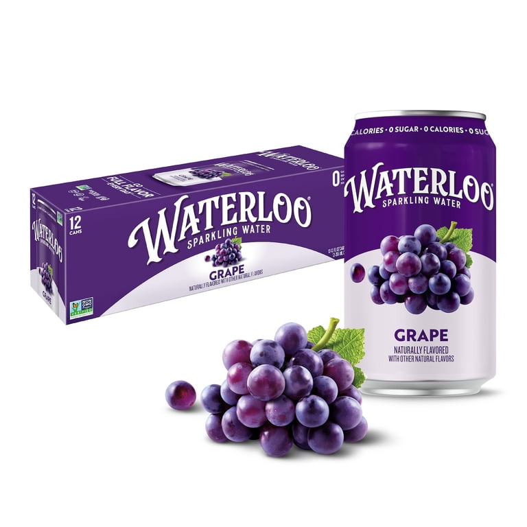 Waterloo Sparkling Water Grape, 12 fl oz, 12 Pack photo 2
