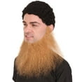 thumbnail image 2 of HPO Adult  Men's Long Beard Set Light Brown Cosplay Facial Hair Synthetic Fiber, 2 of 5