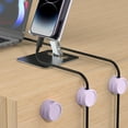 thumbnail image 5 of Gnmfd Desktop Cable Organizer, Magnetic Cable Holder for Data Cords, Compact Phone Charging Rack for Desk, Efficient Storage for USB, Office Organizer for Wires and Cables, 5 of 6