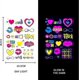 thumbnail image 2 of 2026 Neon Temporary Tattoo, Assorted Designs Glow In The Dark Neon Temporary Tattoo, Uv Blacklight Fake Tattoos, 2 of 5