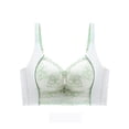 thumbnail image 4 of ATOYSOY Women's Everyday Bra Lace Splicing Floral Embroidered Small Cup Wirefree Breathable Push Up Bralette Teens Workout Solid Color Underwear Comfort Bra Green M, 4 of 5