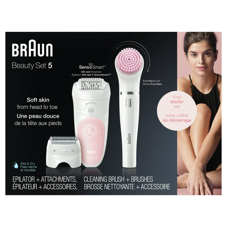 Braun Cordless Beauty Silk-epil Set Epilator Wet Dry with 55-895