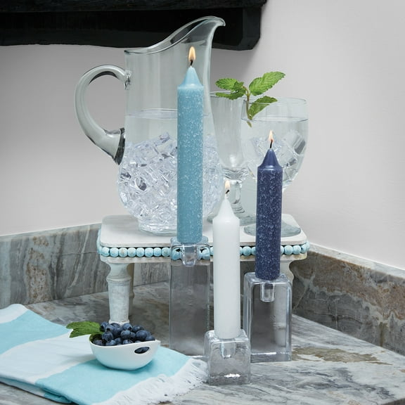ROOT Candles Unscented Timberlineâ„¢ Collenette Taper Candles, 7-Inch Tall, Box of 4, Sky