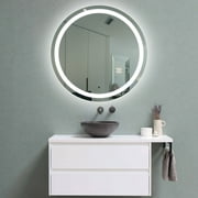 YuKon MONA-36"x36" Round LED Wall Mounted Vanity Bathroom Make Up LED Mirror With infrared sensor switch