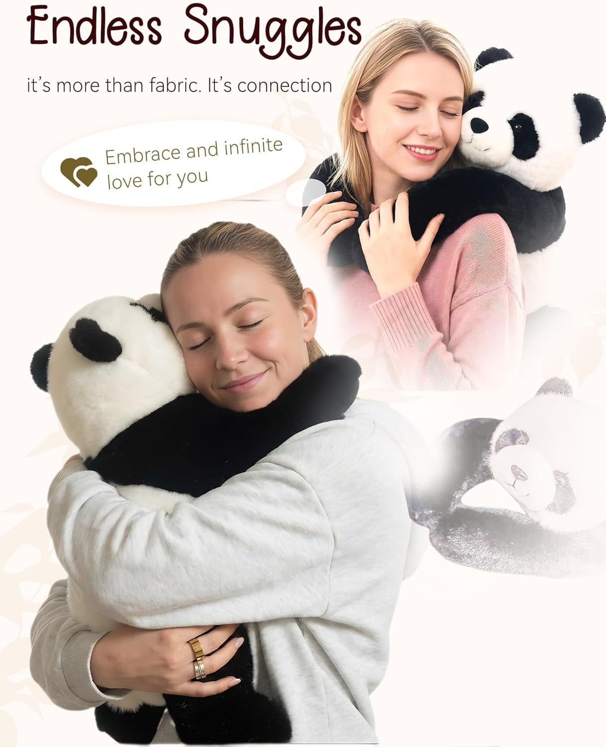 Pulse of Potential Weighted Stuffed Animal – The Panda Plush with Extra-Long Arms, Soft Huggable Weighted Plush for Relaxation, Comfort & Everyday Calm, for Home, Work & Travel (Panda-25.6'')