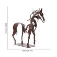 thumbnail image 2 of Estatua de arte de caballo de pie, adorno de escritorio, figura de caballo, decoración, regalo de Navidad, 2 of 8