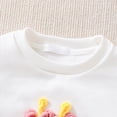 thumbnail image 6 of NOLDARES Toddler Newborn Girl Clothes Cute Long Sleeve Top + Elastic Waist Pants 2Pcs Fall Winter Clothing Set(White,3-4 Y), 6 of 9
