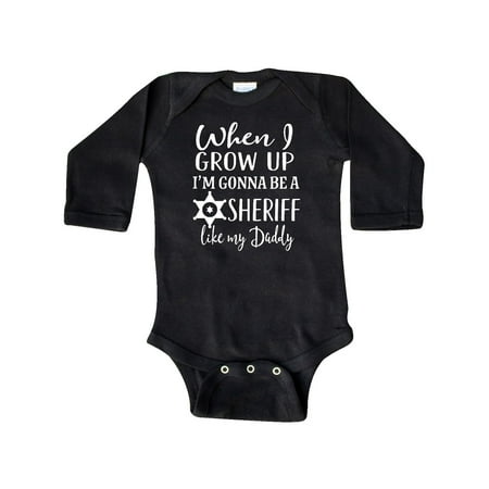 

Inktastic Future Sheriff Like My Daddy Gift Gift Baby Boy Long Sleeve Bodysuit
