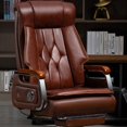thumbnail image 3 of Leather Comfortable Office Chair Bedroom Designer Cushion Office Chair Computer Executive Arm Luxury Taburete Trendy Furniture My Lux Decor Round, 3 of 29
