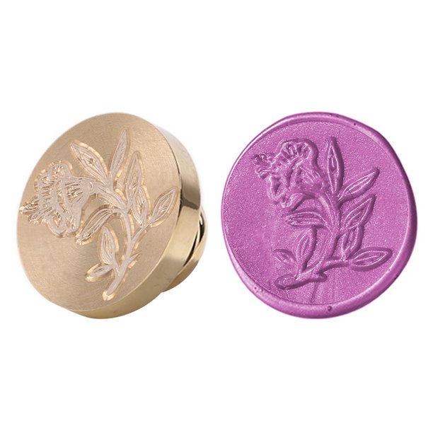 Cuadros Decorativos Sello de cera de 25 mm Sello de planta antigua Sello de cera Sello de álbum de recortes Cabeza (E) Tmvgtek embutido en tela