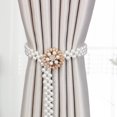 thumbnail image 4 of POINTERTECK Curtain Tieback Elastic Rope Adjustable Faux Pearl Home Decoration Delicate Alloy Flower/Bow/Butterfly for Home, 4 of 10