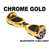 New 2017 Bluetooth Hoverboard UL2272 Certified Smart Self Balancing Electric Scooter with LED Lights- Chrome Gold