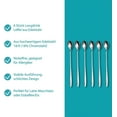 thumbnail image 5 of Long Handle Spoon, Coffee Blender, 19.3cm Iced Tea Spoon, High Quality Stainless Steel Iced Tea Spoon for Mother's Milk Tea Mix Cocktail Stir Coffee Milkshake Cold Drink, 6 Piece SetSilber, 5 of 7