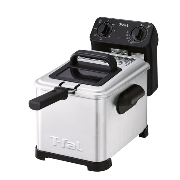 T-fal Family Pro Deep Fryer, 3L / 3.2 Qt, Stainless Steel, Adjustable Temperature, Odor Filter