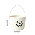 thumbnail image 3 of Halloween Candy Basket Pumpkin Woven 10.6x6.7x6.7in with Bow Handle Portable for Kids Trick or Treat Collection by OVFUIZ, 3 of 6