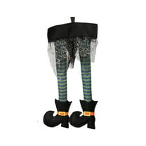 Luoshdecor Halloween Witch's Legs,Shoes and Spider Webs Witch Legs for Hanging Car Trunk Yard Decor