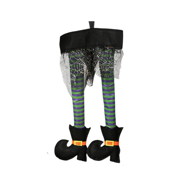 Decoraciones de Halloween, adornos de Halloween, regalos de Halloween, adornos de bruja de Halloween, accesorios para piernas de bruja fantasma para trepar árboles, decoración de jardín, adorno de bru