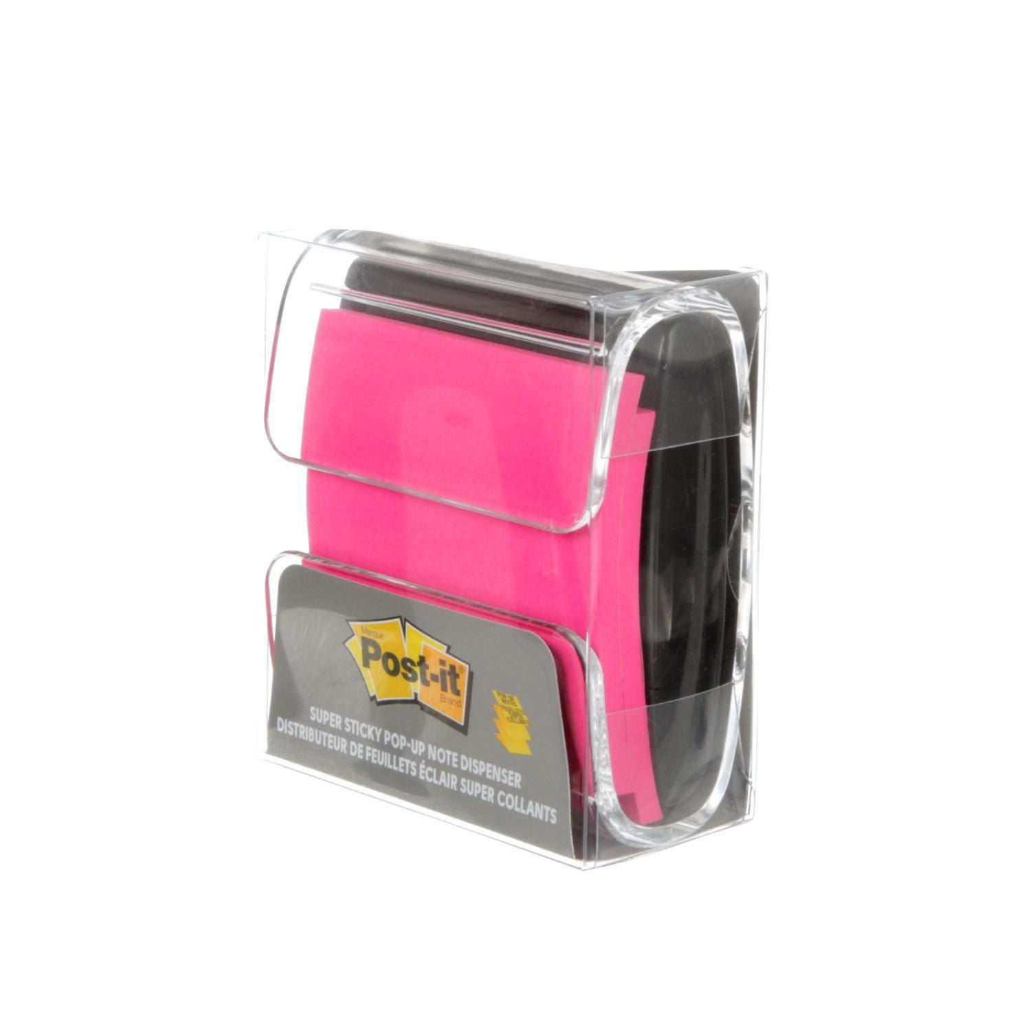 Distributeur de feuillets éclair super collants WD-330-BK-C-RP4 Post-it®, noir, 1/paquet