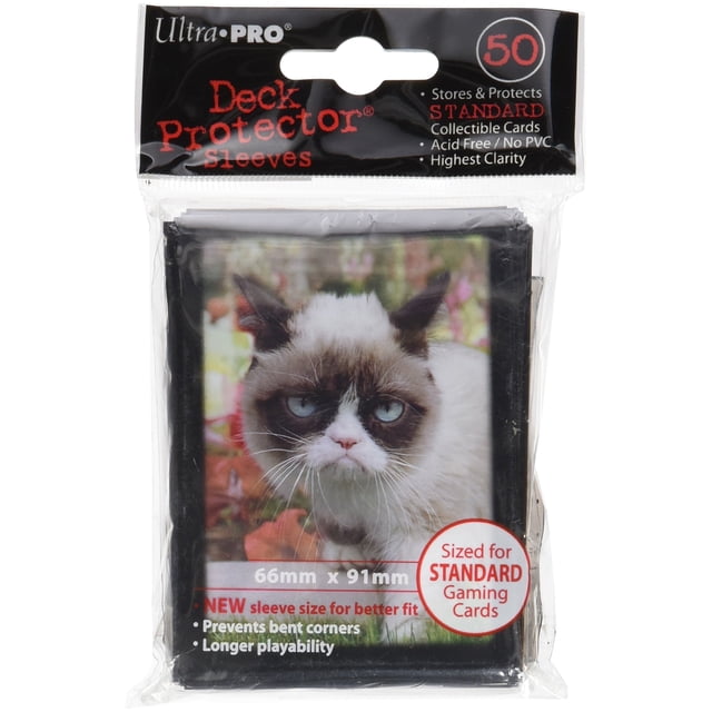 Fundas protectoras de cubierta estándar Ultra Pro Grumpy Cat Flowers, 50 unidades