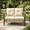 Cream White, variant on Deersky 2-Seat Outdoor Patio Loveseat, All-Weather PE Rattan Wicker Chair with Soft Cushions for Porch, Balcony, Garden