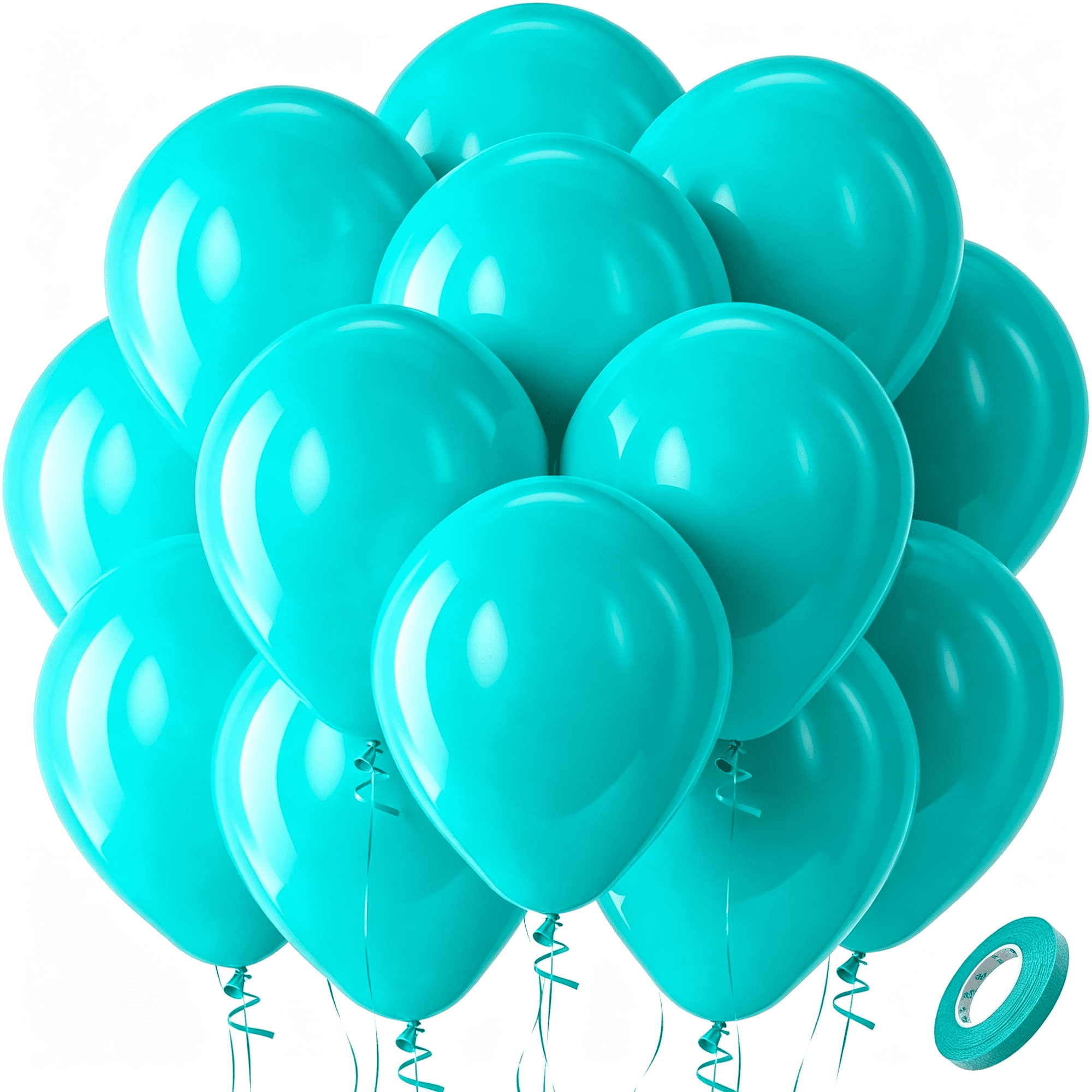 BESTSKY Teal Balloons Latex Party Round Helium Balloons100 Pack 12 Turquoise Balloons for Wedding Graduation Birthday Engagement Party Backdrop Decorations