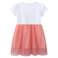 thumbnail image 4 of BULLPIANO Toddler Girls Short Sleeve Dresses Cotton Dress Summer Playwear Sundress Casual Midi Dresses for 2-7 Years Kids, 4 of 9